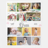 Couverture Polaire Gran We Love You Personalized Hearts (Devant)