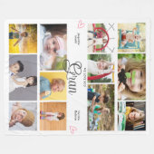 Couverture Polaire Gran We Love You Personalized Hearts (Devant (Horizontal))