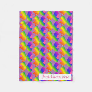 Couverture Polaire Grand cadeau personnalisé d'arc-en-ciel par arc