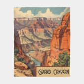 Couverture Polaire Grand Canyon Retro Design de voyage (Devant)