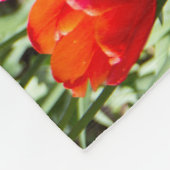 Couverture Polaire Grand champ de tulipes rouges (Coin)