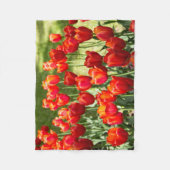 Couverture Polaire Grand champ de tulipes rouges (Devant)