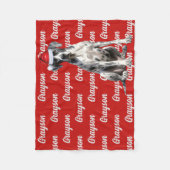 Couverture Polaire Grand Chien Danois avec nom Motif Noël (Devant)