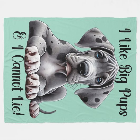 Couverture Polaire Grand Chiot Dane (Devant (Horizontal))