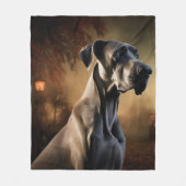 Couverture Polaire Grand Danois Halloween Épouvantable (Devant)
