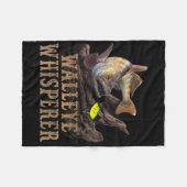 Couverture Polaire Grand doré avec leurre à pêche dessinant Walleye W (Devant (Horizontal))