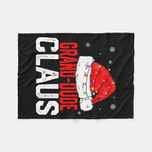 Couverture Polaire Grand Dude Claus Funny Family Matching Grandpa Chr (Devant (Horizontal))