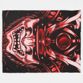 Couverture Polaire Grand fait sur commande samouraï de démon (Devant (Horizontal))