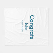 Couverture Polaire grand garçon ajouter nom félicitations date année (Devant (Horizontal))