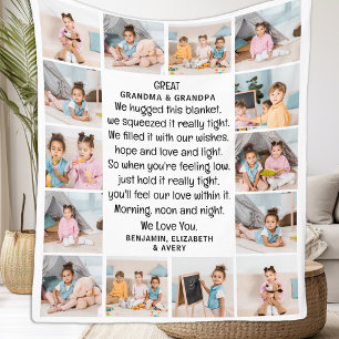 Couverture Polaire Grand grand-mère grand-père poème Personnalisé 14