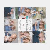Couverture Polaire Grand grand-mère personnalisées Collage de 8 photo (Devant (Horizontal))