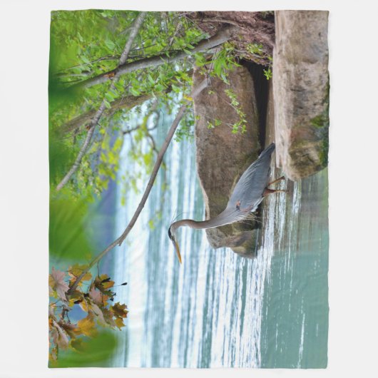 Couverture Polaire Grand héron bleu (Devant)