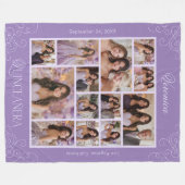 Couverture Polaire Grand Lavande 14 Photo Keepsaké Quinceañera (Devant (Horizontal))