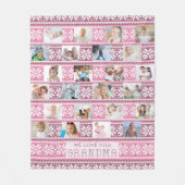 Couverture Polaire Grand-mère 24 Photo Jote Snowflake Sweater rose (Devant)