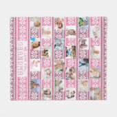 Couverture Polaire Grand-mère 24 Photo Jote Snowflake Sweater rose (Devant (Horizontal))