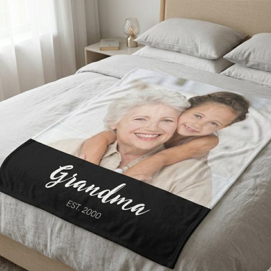 Couverture Polaire Grand-mère a établi une photo de script moderne no