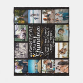 Couverture Polaire Grand-mère avec les noms et 12 photos des petits-e (Devant)