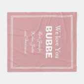 Couverture Polaire Grand-mère Bubbe Personnalisé Petits-enfants Vous (Devant (Horizontal))