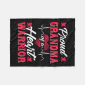 Couverture Polaire Grand-Mère D'Un Guerrier Du Coeur Sensibilisation  (Devant (Horizontal))