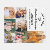 Couverture Polaire Grand-mère et grand-père 7 Photo Blanc (Devant (Horizontal))