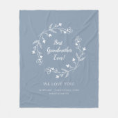 Couverture Polaire Grand-mère Famille Keepsaké Grand-enfants Dusty Bl (Devant)