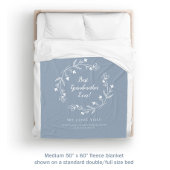 Couverture Polaire Grand-mère Famille Keepsaké Grand-enfants Dusty Bl