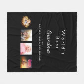 Couverture Polaire Grand-mère Meilleur collage photo de famille de gr (Devant (Horizontal))