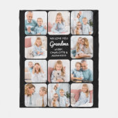 Couverture Polaire Grand-mère moderne Aimez-vous Personnalisé 11 Phot (Devant)
