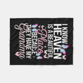 Couverture Polaire Grand-mère, mon ange gardien au paradis (Devant (Horizontal))