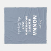 Couverture Polaire Grand-mère NONNA Fête des Mères Custom Blue Cute (Devant (Horizontal))