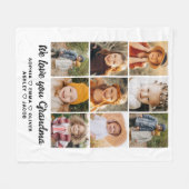 Couverture Polaire Grand-mère Nous t'aimons Coeurs Photo moderne Coll (Devant (Horizontal))