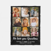 Couverture Polaire Grand-mère Nous t'aimons Coeurs Photo moderne Coll (Devant)