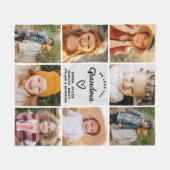 Couverture Polaire Grand-mère Nous t'aimons Coeurs Photo moderne Coll (Devant (Horizontal))