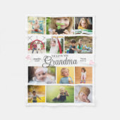 Couverture Polaire Grand-mère Nous Vous Aimons Coeurs Personnalisés (Devant)