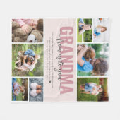 Couverture Polaire Grand-mère Petits-enfants Accroché Collage photo r (Devant (Horizontal))