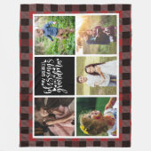 Couverture Polaire Grand-mère Photo Collage Plaid (Devant)