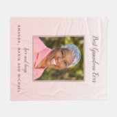Couverture Polaire Grand-mère rose photo (Devant (Horizontal))
