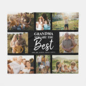 Couverture Polaire Grand-mère Vous êtes le meilleur collage photo mod (Devant (Horizontal))