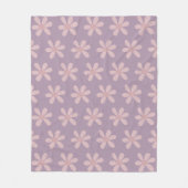 Couverture Polaire Grand Motif Fleur Cute Lilac (Devant)