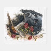 Couverture Polaire Grand Munsterlander avec faisan   (Devant (Horizontal))