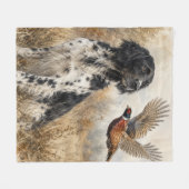 Couverture Polaire Grand Münsterländer avec Faisan (Devant (Horizontal))