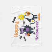 Couverture Polaire Grand oiseau et nombre | Joyeux Halloween (Devant)