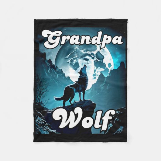 Couverture Polaire Grand-pa Wolf Matching Tribe Wolves Camping Pack F (Devant)