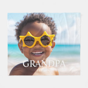 Couverture Polaire Grand-papa personnalisé a établi une photo moderne