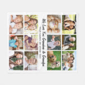 Couverture Polaire Grand-parents 12 Photo Collage (Devant (Horizontal))