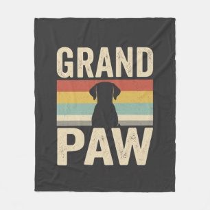 Couverture Polaire Grand Paw Chien Vintage Rétro