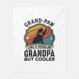 Couverture Polaire Grand Paw Grand-père Chien Rétro Coucher de soleil
