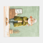 Couverture Polaire Grand-père de charme et son chat (Devant (Horizontal))