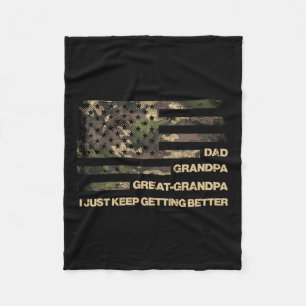 Couverture Polaire Grand-père Grand-papi Camo Drapeau Pères Grandpare