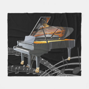 Couverture Polaire Grand Piano Blanche polaire